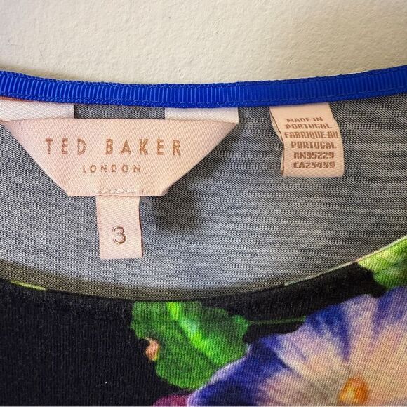 Ted Baker London Floral Print Top Size 3 (US Medium) - Picture 3 of 4
